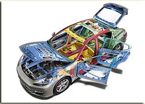Beaucoup de pièce sont en plastiques dans le sport auto.